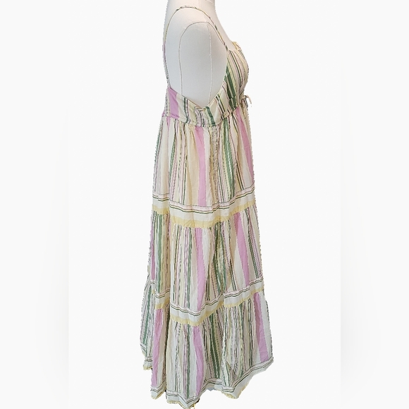 Mango Pink and Yellow Tiered Strapless Sundress - Picture 7 of 9